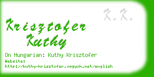 krisztofer kuthy business card